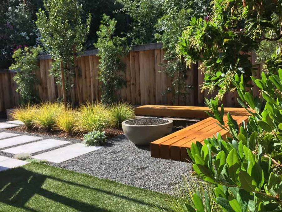 A luxury backyard